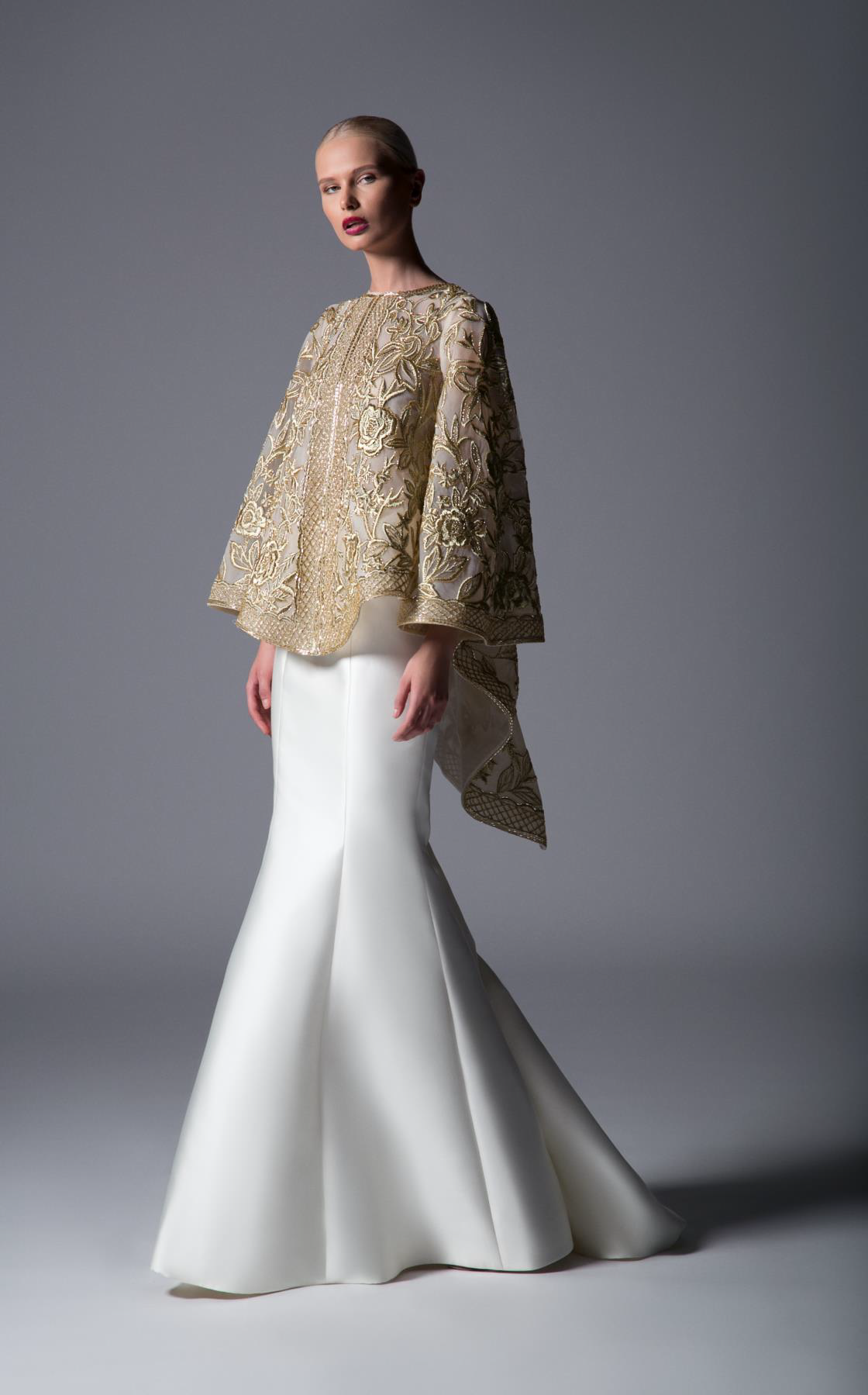 Two piece 2025 embroidered dress